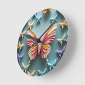 Butterfly Origami Runde Wanduhr (Winkel)