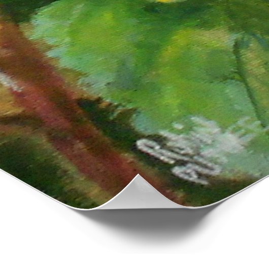 Butterfly over Sunflowers Poster (Ecke)