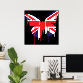Butterfly Paint Runs Poster (Heimbüro)