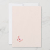 Butterfly Pampas Gras Rose Gold Luxus Hochzeit Einladung (Rückseite)