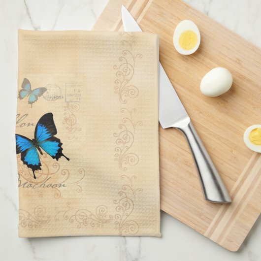 Butterfly Papillon Kitchen Towel - Desert Bloom Geschirrtuch (Viertel Falte)