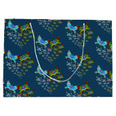 Butterfly Parade Jamaica Green Flight of Color Große Geschenktüte (Rückseite)