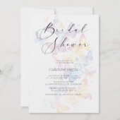 Butterfly Pastel Bridal Shower Invitation Einladung (Vorderseite)