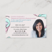 Butterfly Pastel Watercolor Art Therapist Visitenkarte (Rückseite)