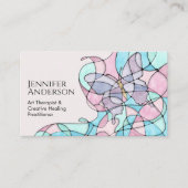 Butterfly Pastel Watercolor Art Therapist Visitenkarte (Vorderseite)