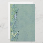 Butterfly Pastell Floral Briefpapier (Vorne/Hinten)
