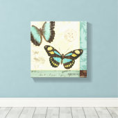 Butterfly Patchwork Leinwanddruck (Insitu (Holzboden))