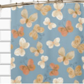 Butterfly Pattern Blau Duschvorhang