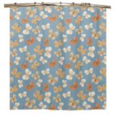 Butterfly Pattern Blau Duschvorhang