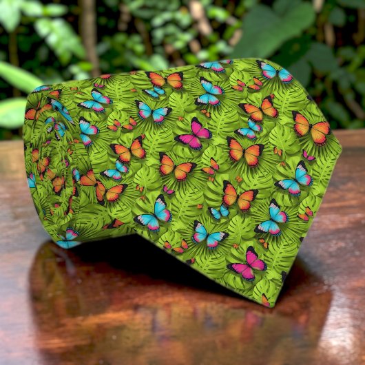 Butterfly Pattern Custom Necktie Krawatte