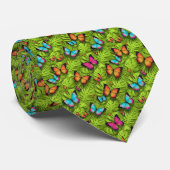 Butterfly Pattern Custom Necktie Krawatte (Gerollt)