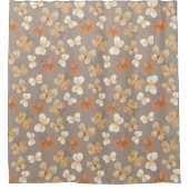 Butterfly Pattern Dark Taupe Duschvorhang (Vorderseite)