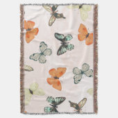 Butterfly Pattern Fleece Cotton Throw Blanket Decke (Vorderseite Vertikal)