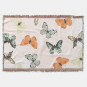 Butterfly Pattern Fleece Cotton Throw Blanket Decke (Vorderseite)