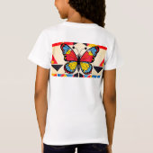 Butterfly Pattern Girls T-Shirt (Rückseite)