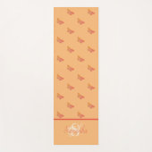 Butterfly Pattern Girly Elegant Modernes Monogramm Yogamatte (Vorderseite)