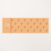 Butterfly Pattern Girly Elegant Modernes Monogramm Yogamatte (Vorderseite (Horizontal))