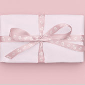 Butterfly Pattern Pink Satinband