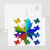 Butterfly Pattern Regenbogen Postkarte (Vorne/Hinten)