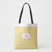Butterfly Pattern Script Trendy Modern Monogram Tasche (Vorderseite)