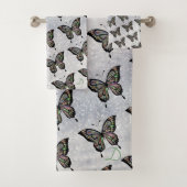 Butterfly Pattern Silberhandtuch Set (Insitu)
