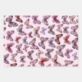 Butterfly Pattern Wasserfarbe Elegantes Hübsches G Geschenkpapier Set (Vorderseite 2)
