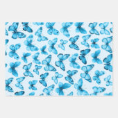 Butterfly Pattern Wasserfarbe Elegantes Hübsches G Geschenkpapier Set (Vorderseite)