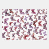 Butterfly Pattern Wasserfarbe Elegantes Hübsches G Geschenkpapier Set (Vorderseite 2)