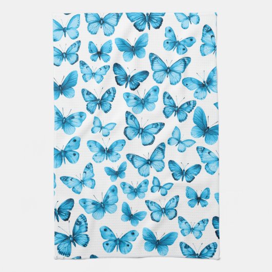 Butterfly Pattern Wasserfarbe Elegantes Hübsches G Geschirrtuch (Vertikal)