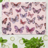 Butterfly Pattern Wasserfarbe Elegantes Hübsches G Geschirrtuch (Gefaltet)