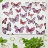 Butterfly Pattern Wasserfarbe Elegantes Hübsches G Geschirrtuch (Gefaltet)