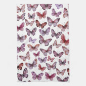 Butterfly Pattern Wasserfarbe Elegantes Hübsches G Geschirrtuch (Vertikal)