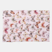 Butterfly Pattern Wasserfarbe Elegantes Hübsches G Geschirrtuch (Horizontal)