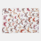 Butterfly Pattern Wasserfarbe Elegantes Hübsches G Geschirrtuch (Horizontal)