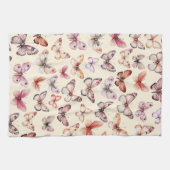 Butterfly Pattern Wasserfarbe Elegantes Hübsches G Geschirrtuch (Horizontal)