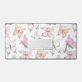 Butterfly Patterns weiche Farben Schreibtischunterlage (Tastatur & Maus)