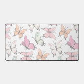 Butterfly Patterns weiche Farben Schreibtischunterlage (Vorderseite)