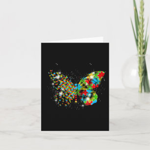 Butterfly Peace Lover Autismus Awareness Montag Me Karte