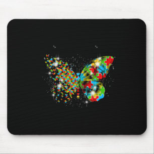 Butterfly Peace Lover Autismus Awareness Montag Me Mousepad