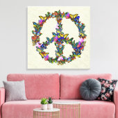 Butterfly Peace Symbol Leinwanddruck (Insitu (Wohnzimmer))