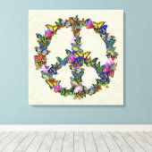 Butterfly Peace Symbol Leinwanddruck (Insitu (Holzboden))