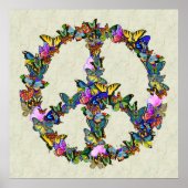 Butterfly Peace Symbol Poster (Vorne)