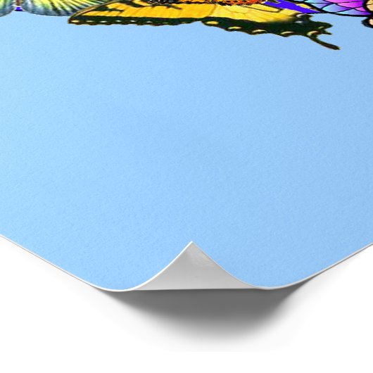 Butterfly Peace Symbol Poster (Ecke)