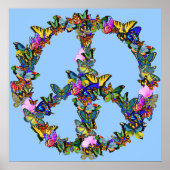 Butterfly Peace Symbol Poster (Vorne)