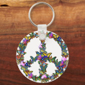 Butterfly Peace Symbol Schlüsselanhänger (Vorderseite)