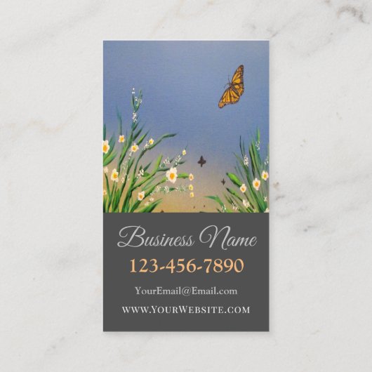 Butterfly Peace Visitenkarte (Rückseite)