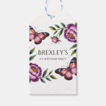 Butterfly & Peony Girls 1. Geburtstagsfeier Danke