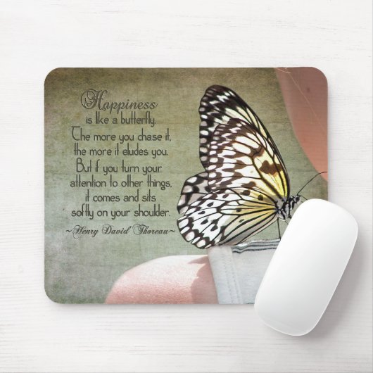 Butterfly Perle Mousepad (Mit Mouse)