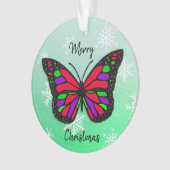Butterfly Personal Message Christmas Keepake Ornament (Vorderseite)