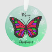 Butterfly Personal Message Christmas Keepake Ornament (Vorderseite)